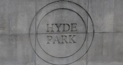 The Park “signature” on the Apsley Entrance Gate at Hyde Park Corner