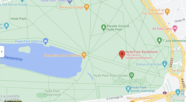 Location of Bandstand Concerts